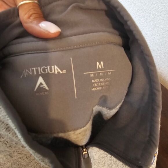 NWOT Women's Antigua Rams Heather Gray 3/4 Zip Jacket Size Medium - Picture 5 of 6